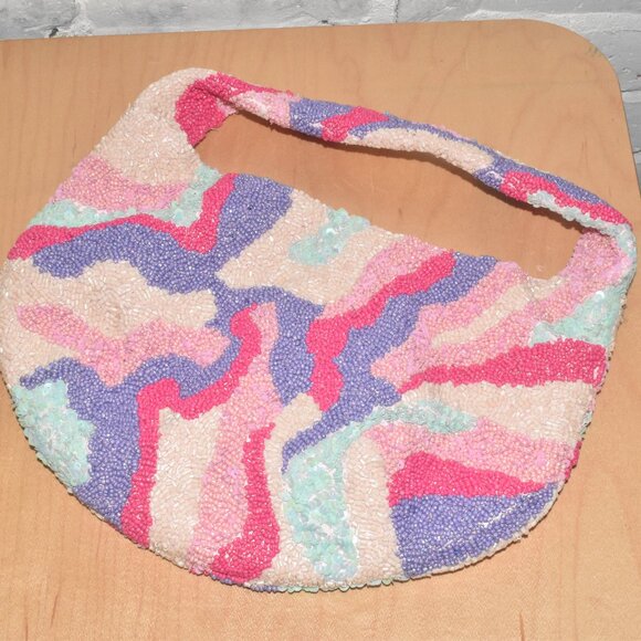 All Over Pink Sequin and Beaded Perfect CLUTCH Bag! - Picture 1 of 4